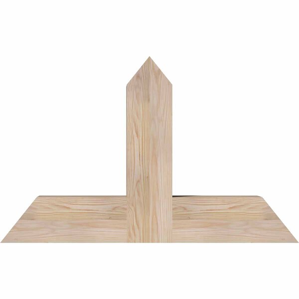 Ekena Millwork Portland Smooth Timber Gable Bracket, Douglas Fir, 36"W x 23"H x 5 1/2"D x 5 1/2"F, 15/12 Pitch GBW036X23X0606POR00SDF - main